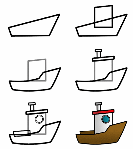 Drawing a cartoon boat - ClipArt Best - ClipArt Best