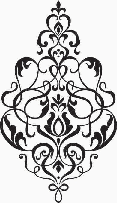 Small Damask Wall Decals