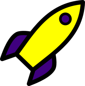 713 views Purple And Yellow Rocket clip art - vector clip art online ...