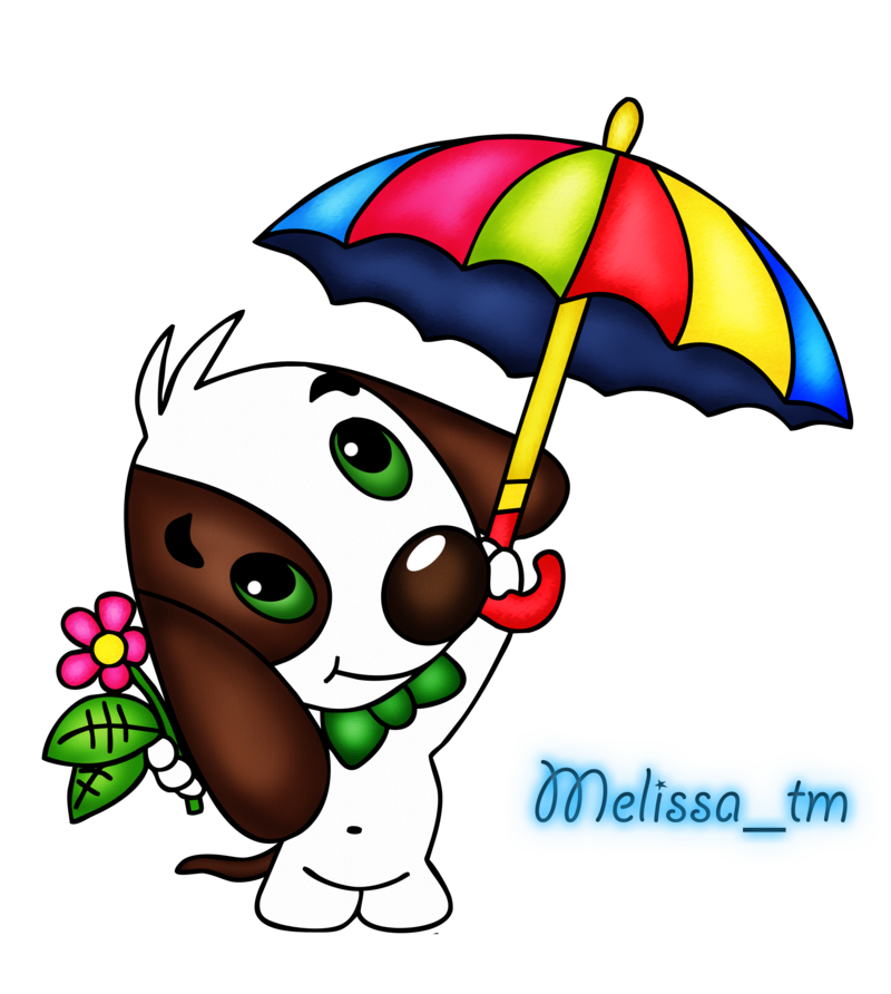 deviantART: More Like cute dog with umbrella png by Melissa-