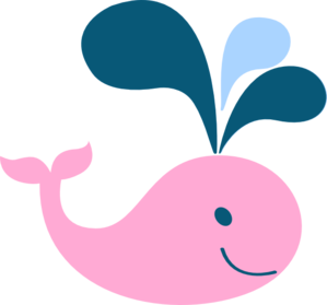 Pink Whale clip art - vector clip art online, royalty free ...