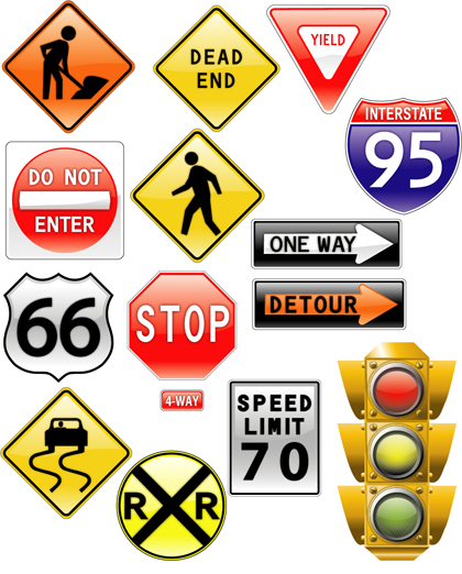 road signs & traffic light - Download free Sign & Symbol vectors