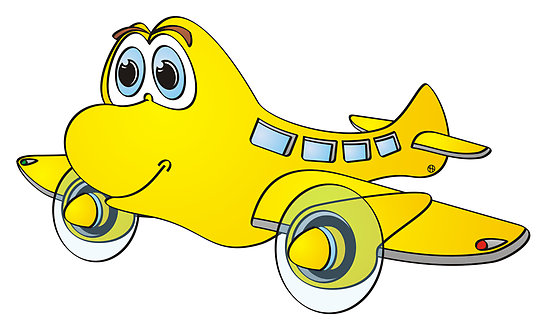 Yellow Airplane Cartoon" by Graphxpro | Redbubble