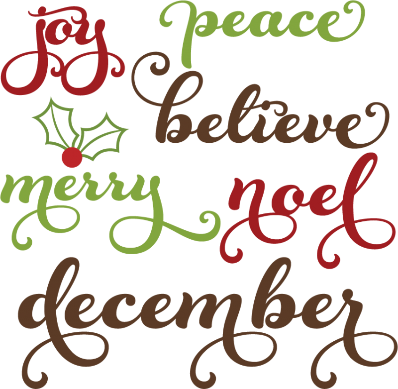 Christmas Words SVG cutting files christmas words clipart free svg ...