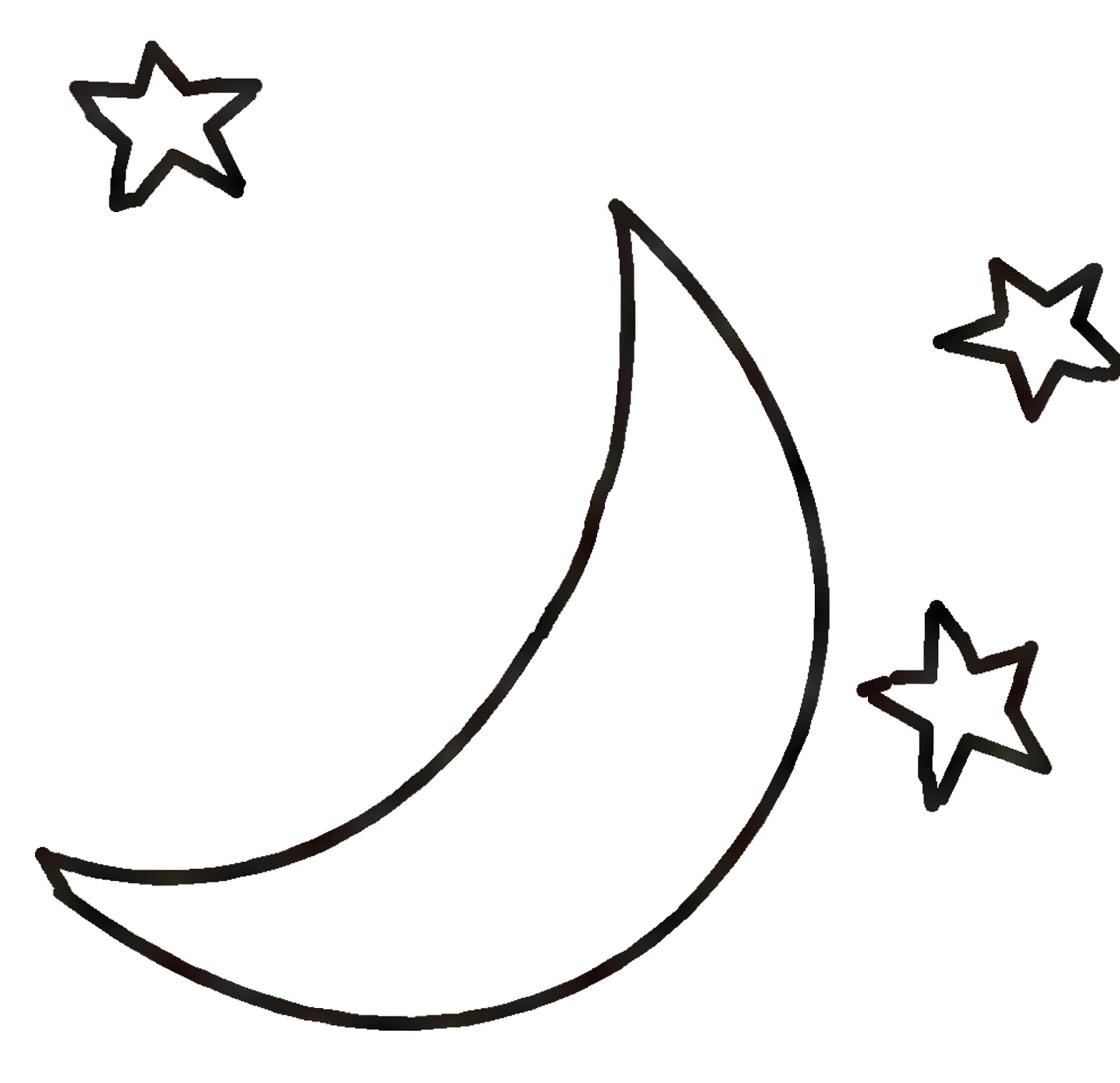 clip art stars and moon free - photo #26