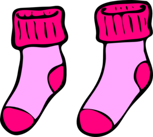 Pink Socks clip art - vector clip art online, royalty free ...
