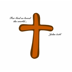 Bible clothing -> Brown Cross 3:16 Bible t-