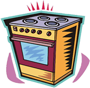 hot oven clipart