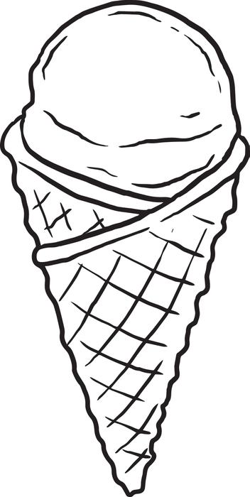 Ice Cream Cone Coloring Page | Free Download Clip Art | Free Clip ...