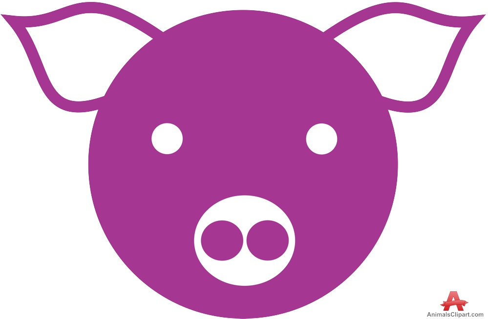 Purple Pig Head Logo Design | Free Clipart Design Download
