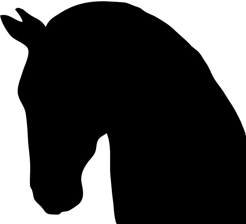 524 views Horse head silhouette clip art