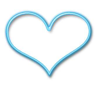 LIGHT BLUE OUTLINE HEART