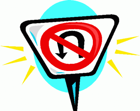 No U Turns Clipart - Free to use Clip Art Resource