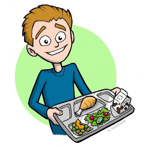 Cafeteria tray clipart