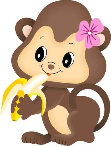 Girl Monkey Eating Banana - ClipArt Best