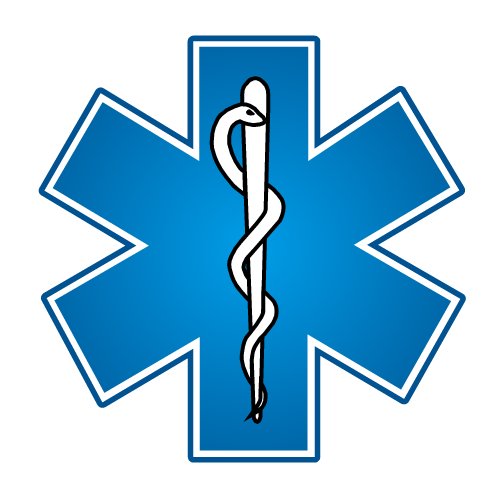 EMT EMS Paramedic Blue Star of Existence Caduceus Reflective Decal ...