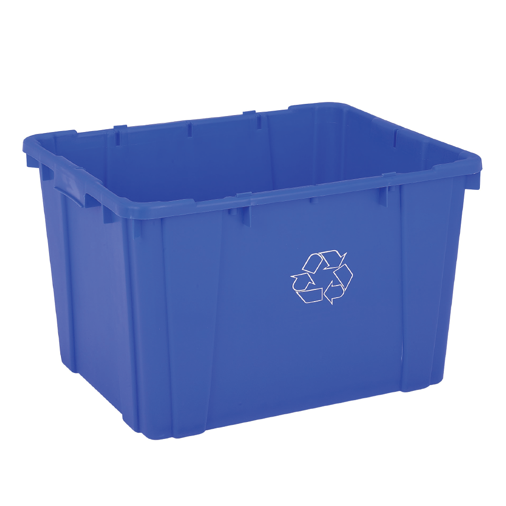 Rubbermaid Commercial Products 14-Gallon Recycling Bin | Green Purpose