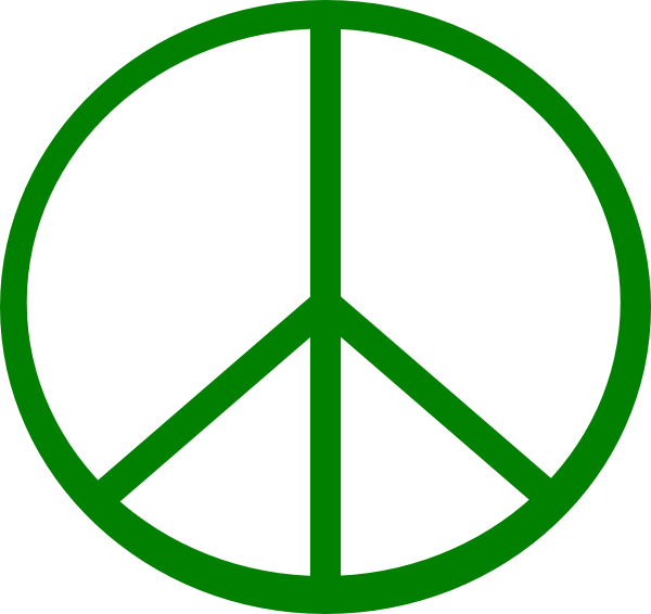 Green Peace Sign Clip Art - vector clip art online ...