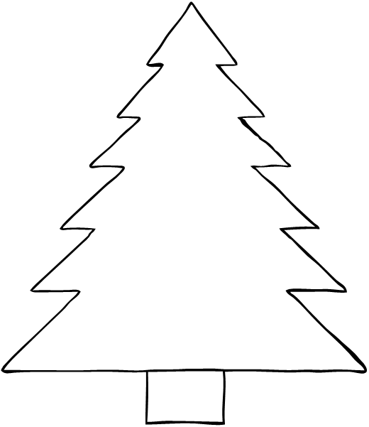 Christmas Tree With Sponge Painted Shapes Template