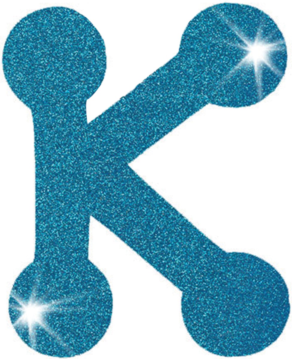K Glitter Foam Alphabet Letters 6" GFA-