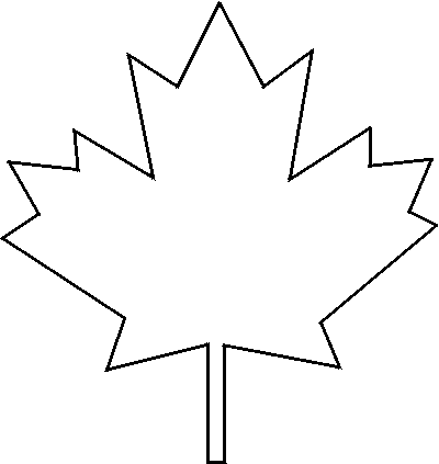 Maple Leaf Stencil Printable