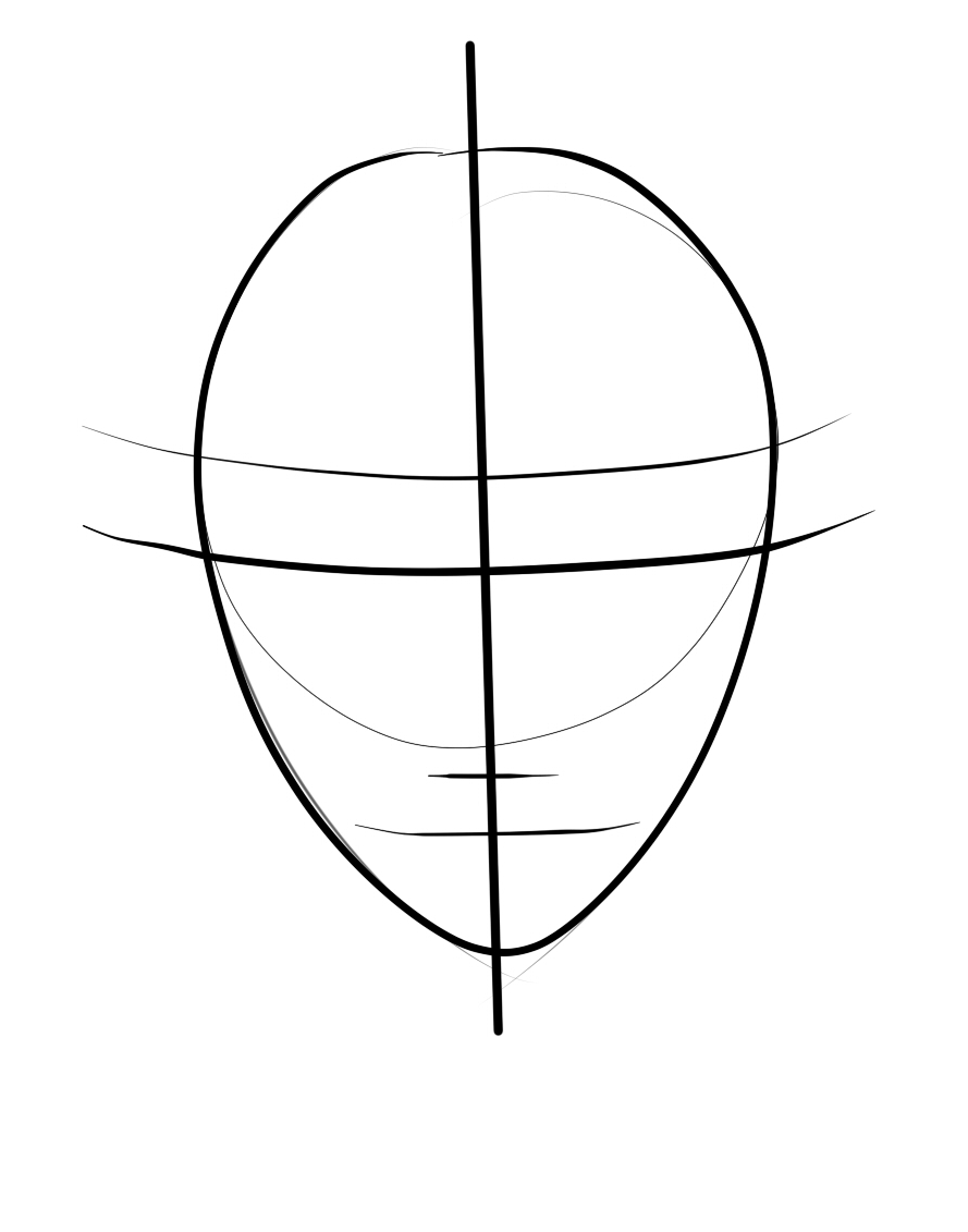 Human Face Outline Drawing - Viewing Gallery