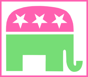 Republican Party Elephant With Border clip art - vector clip art ...