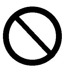 Sign clip art of No symbols and signs plus blank no symbols