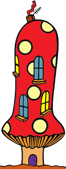 Clipart: Tall Toadstool House - Leone Annabella Betts