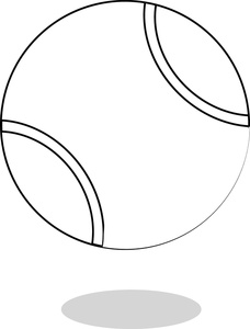 Tennis Ball Clipart Image - Black and White Tennis Ball Coloring Page