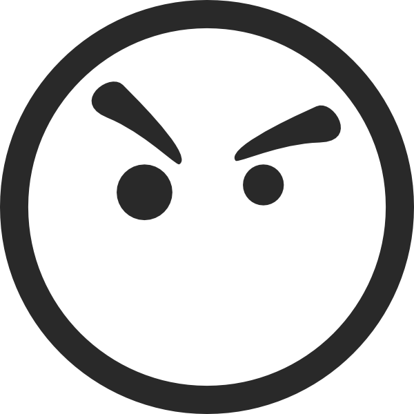 Angry Face Symbol Clip Art - vector clip art online ...