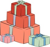 Huge Stack Of Presents Clipart