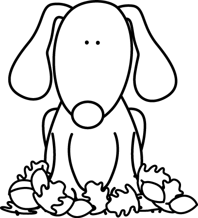 Black and white dog clip art