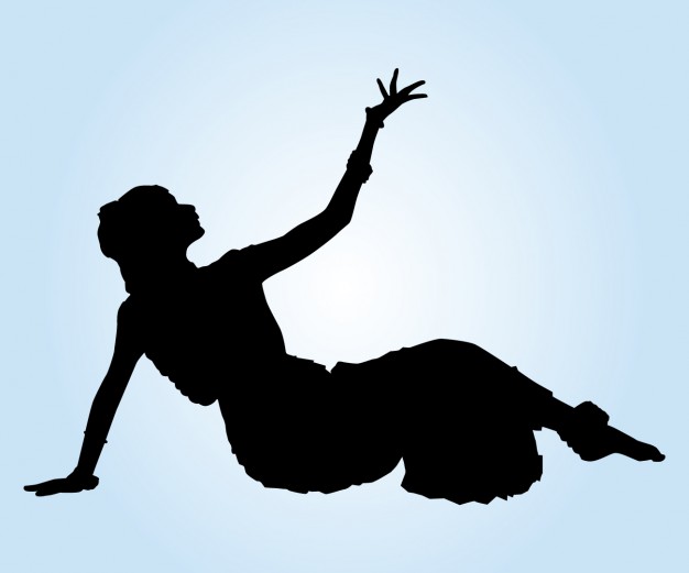 Indian Dancer On the Floor Silhouette Vector | Free Download