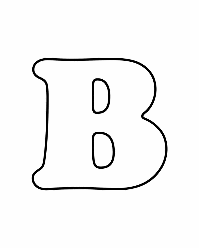 Letter b clipart outline