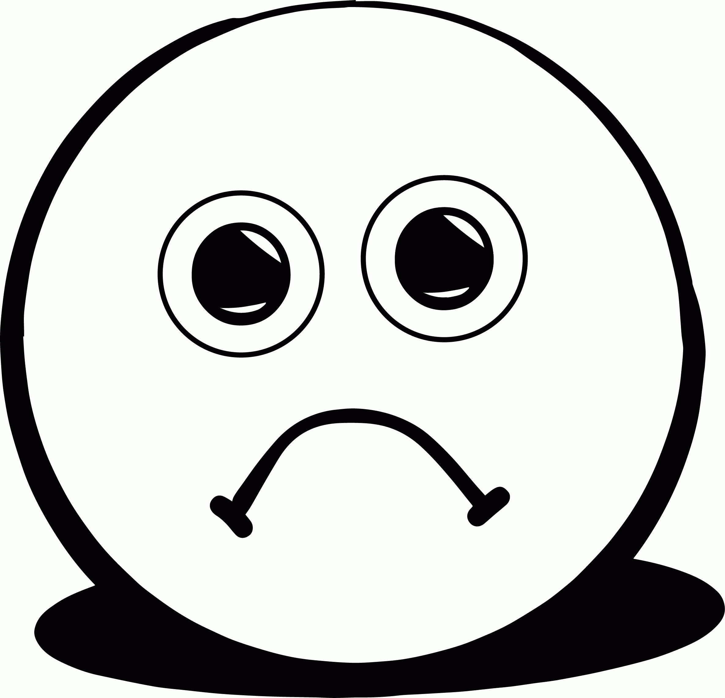 Coloring Page Of A Sad Face - AZ Coloring Pages