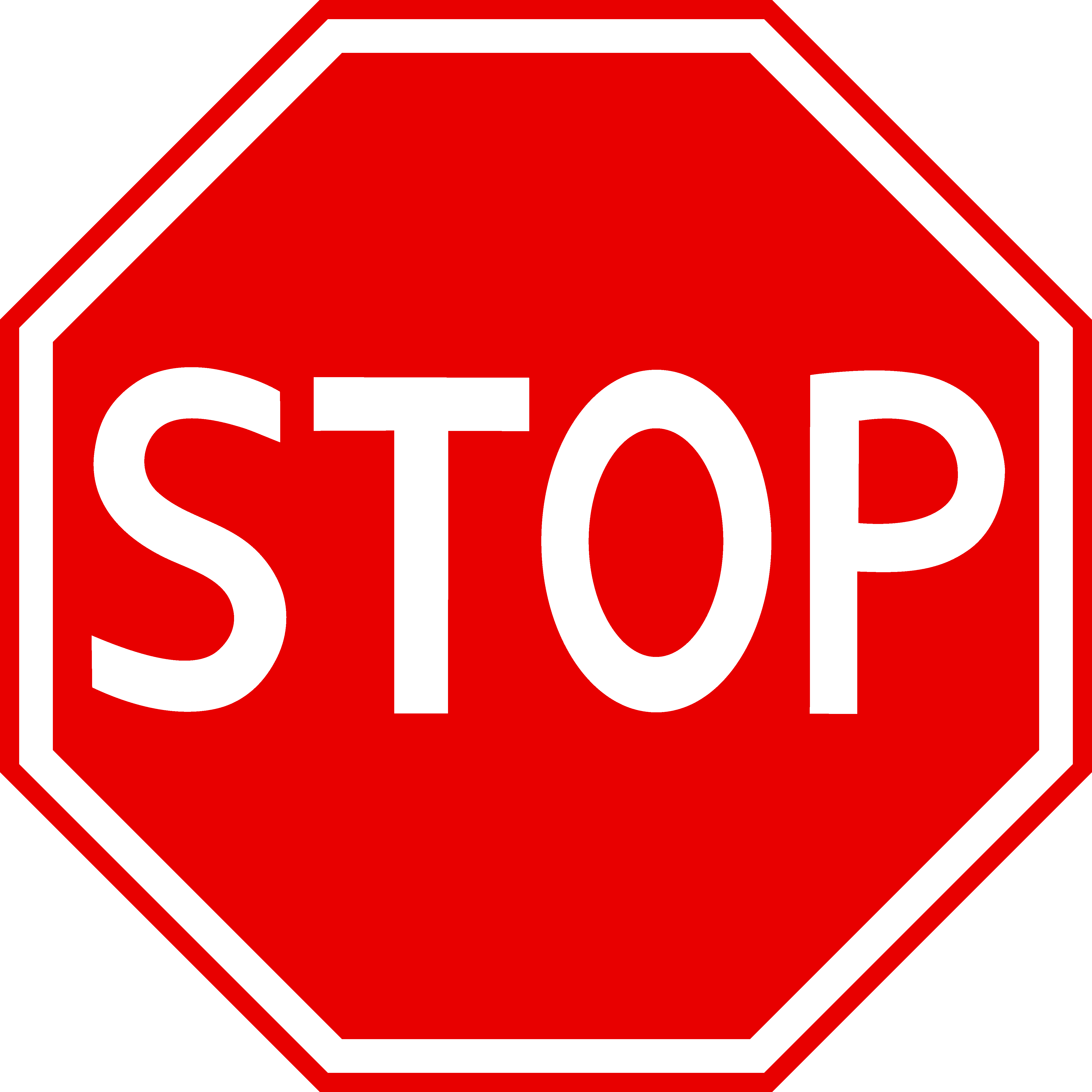 Red stop sign clip art