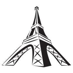 Pictures eiffel tower black and white clipart clipartcow - Clipartix