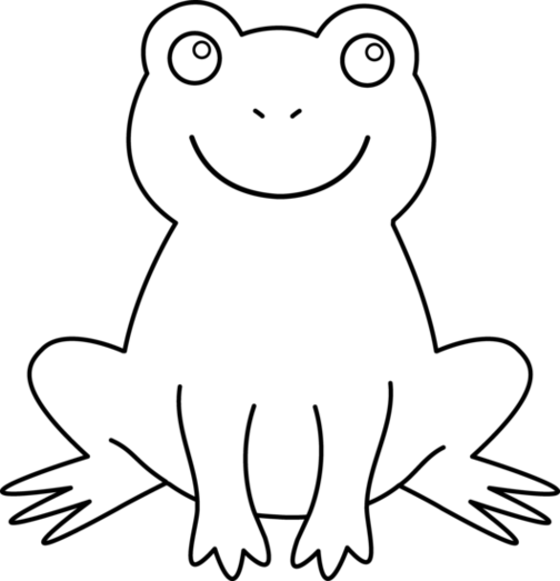 School frog clipart black and white