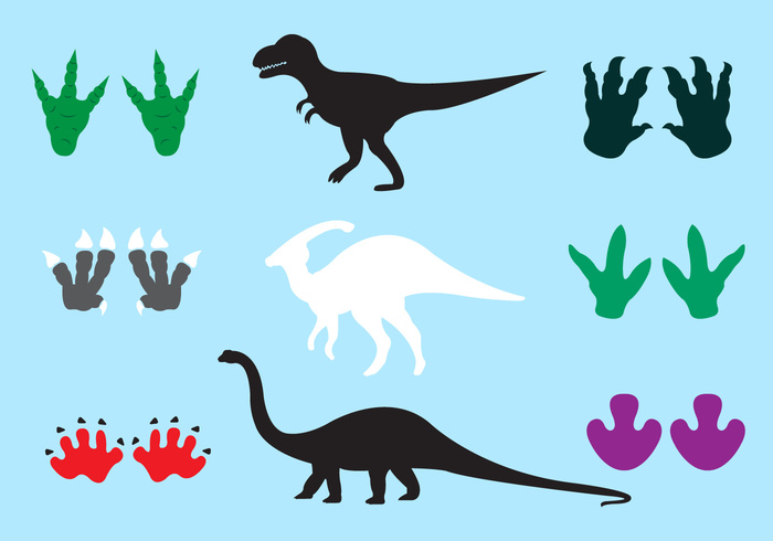 Dinosaur Footprints in Vector - Download Free Vector Art, Stock ...