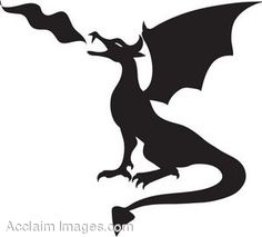 The banner, White dragon and Clip art