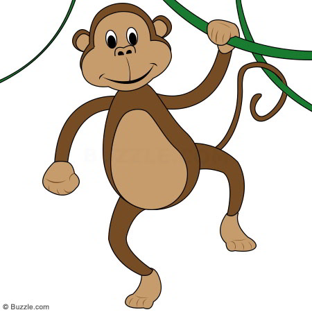 monkey banana cartoon stock vector funny cartoon monkey with ...
