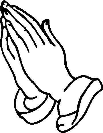 Outline of praying hands clipart