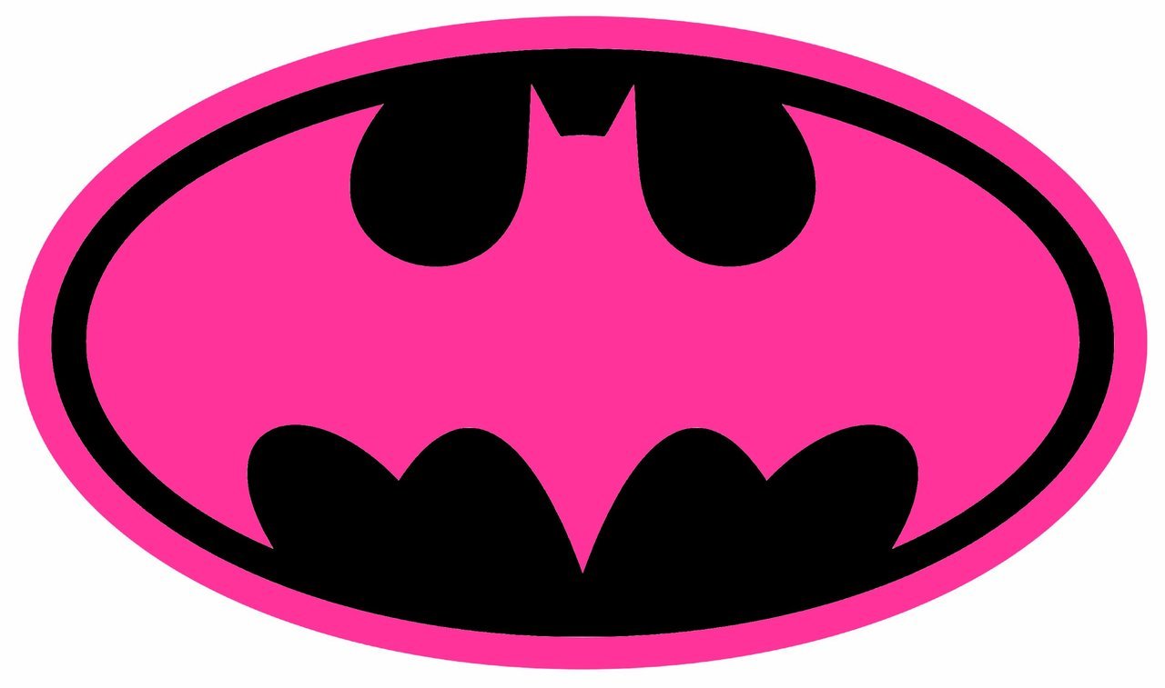 Pink Girl Batman Batgirl Halloween or Everyday Logo Iron on ...