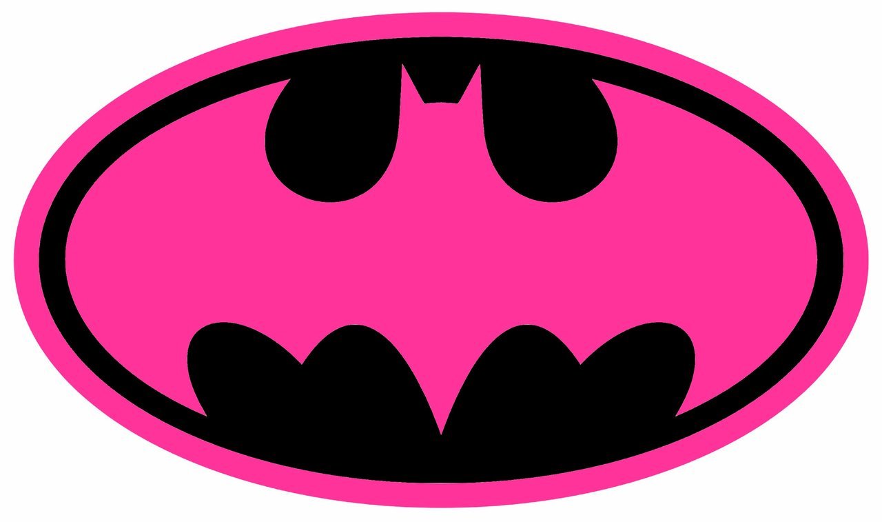 Pink Girl Batman Batgirl Halloween or Everyday Logo Iron on ...