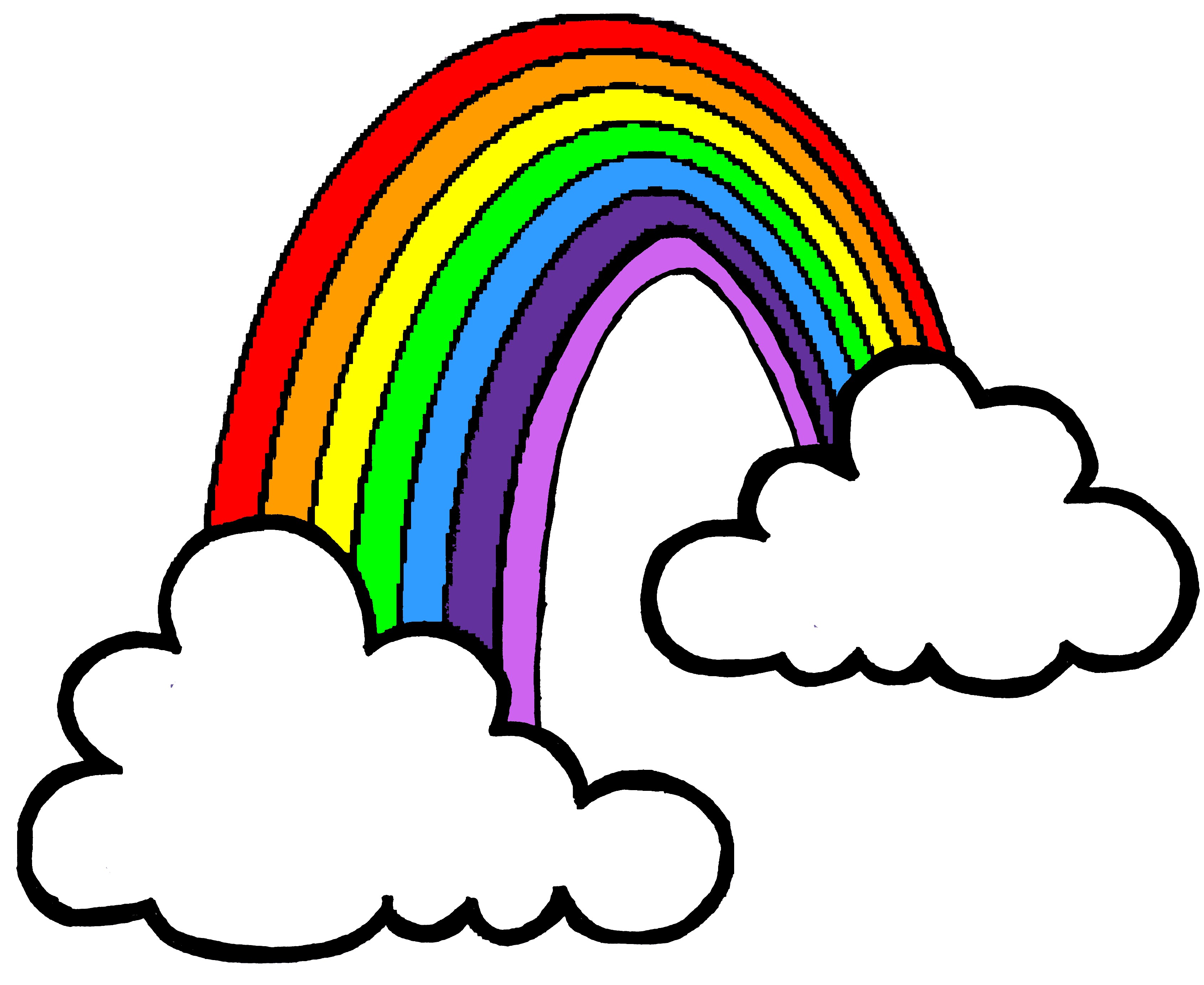 Black and white rainbow outline free clipart images 2 - Cliparting.com