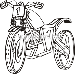 Vector Clip Art Design (Vinyl-Ready): motorcycle