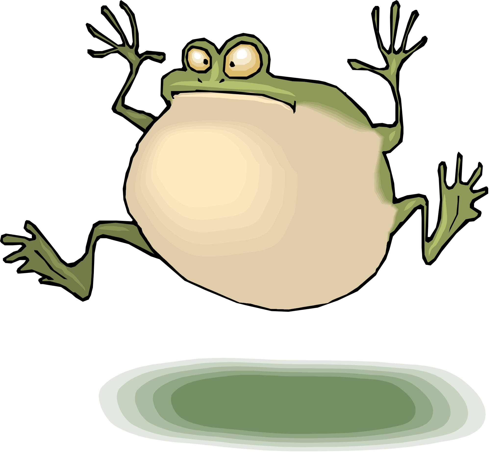 Cartoon Jumping Frog - Free Clipart Images