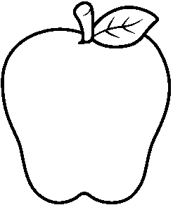 Clipart Of Apple Black And White