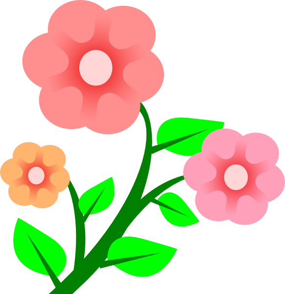 Pink Flowers Cartoon | Free Download Clip Art | Free Clip Art | on ...
